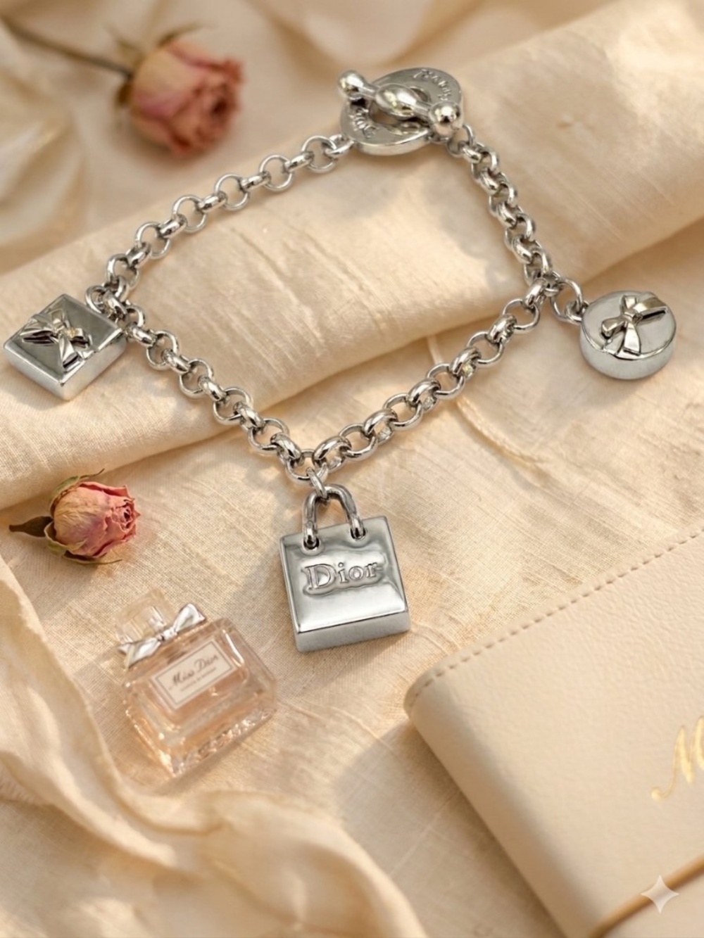 RARE CHRISTIAN DIOR BEAUTY CHARM BRACELET